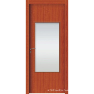 High Quality WPC Interior Doors, WPC French Door with Frosted Glass or Clean Glass